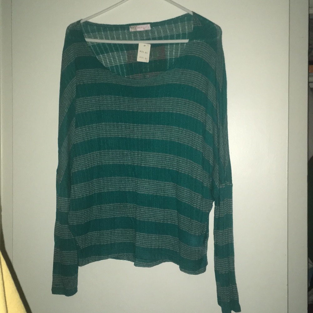 Chris and Carol M Long Sleeve Stripped Top